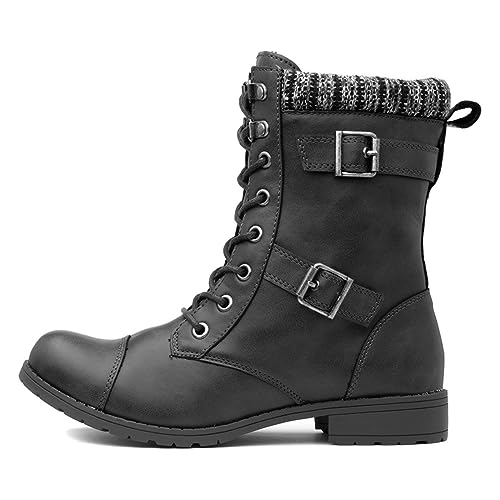 Vegan Black Ankle Boots - Size 6 UK