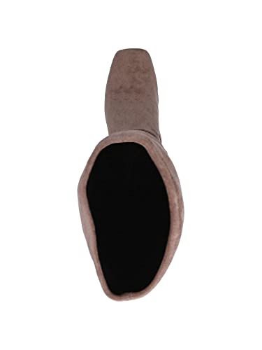 CAPRICE Vegan Mid Calf Boot, Brandy, Size 6.5