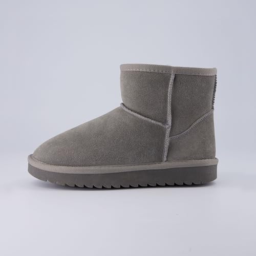 Grey Vegan Suede Hipster Boot - Women's 4.5 UK