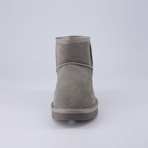 Grey Vegan Suede Hipster Boot - Women's 4.5 UK