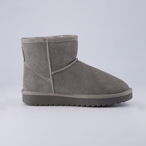 Grey Vegan Suede Hipster Boot - Women's 4.5 UK