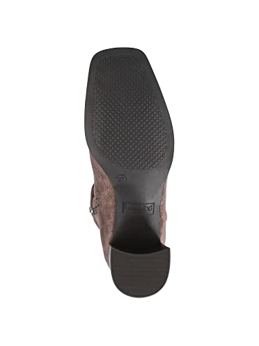 CAPRICE Vegan Mid Calf Boot, Brandy, Size 6.5