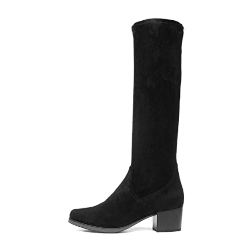 Black Vegan Calf Boot - Women's Size 6.5 UK
