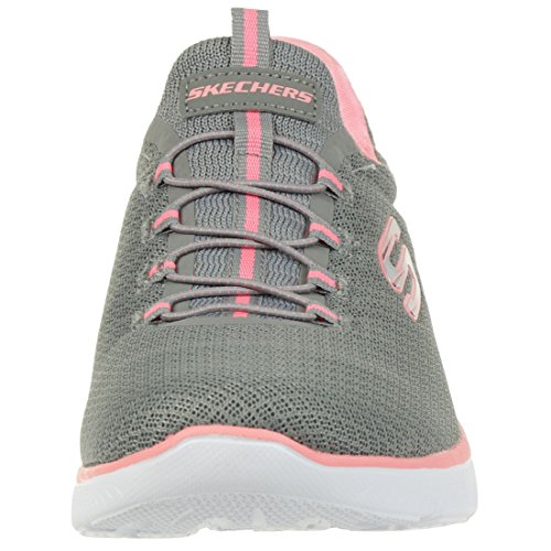 Vegan Grey Mesh Pink Trim Sneakers