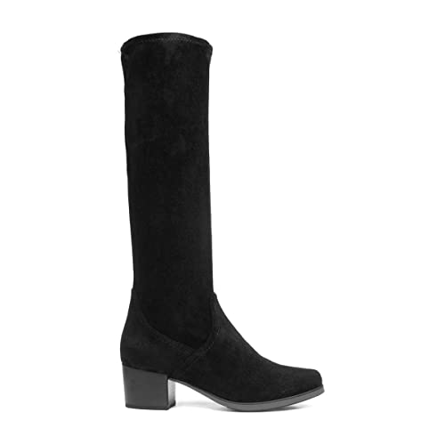 Black Vegan Calf Boot - Women's Size 6.5 UK