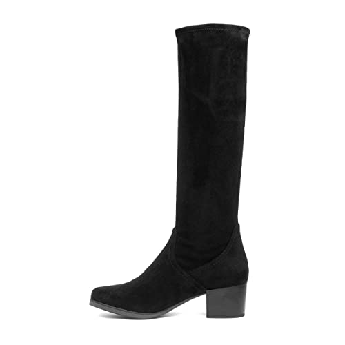 Black Vegan Calf Boot - Women's Size 6.5 UK