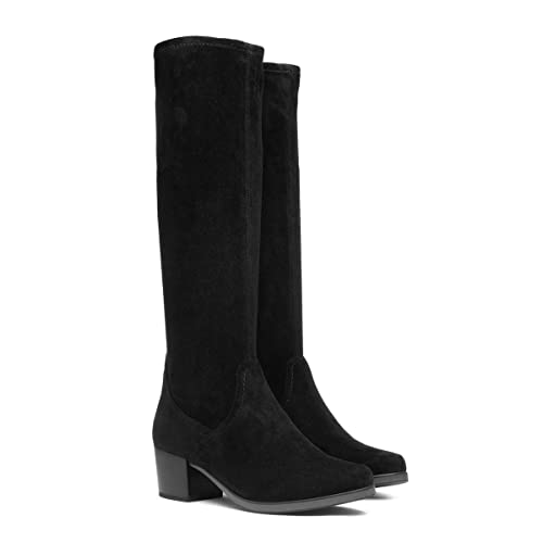 Black Vegan Calf Boot - Women's Size 6.5 UK
