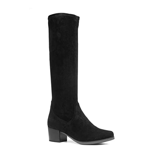 Black Vegan Calf Boot - Women's Size 6.5 UK