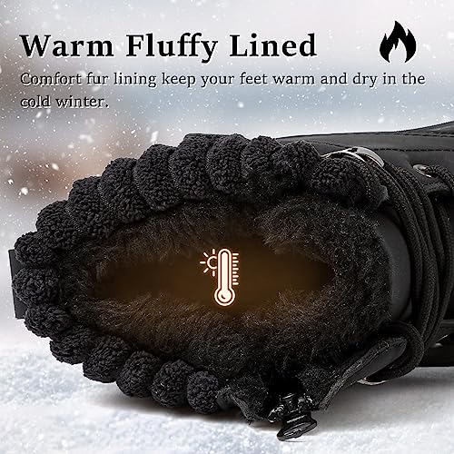 Hanani Vegan Winter Ankle Snow Boots - Fur Lined