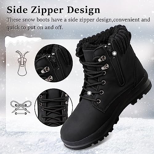 Hanani Vegan Winter Ankle Snow Boots - Fur Lined