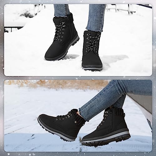 Hanani Vegan Winter Ankle Snow Boots - Fur Lined