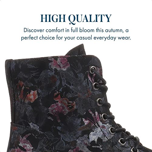 Vegan Floral Combat Boots - Size 6 UK