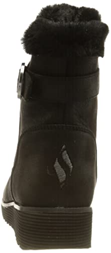 Black Vegan Wedge Winter Fashion Boot by Skechers