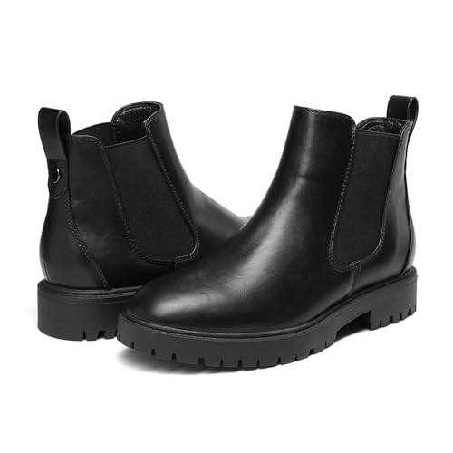 Vegan Comfy Chelsea Ankle Boots, Black