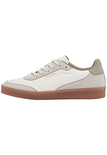 Vegan Retro Sleek Trainer Sneaker, Vintage White