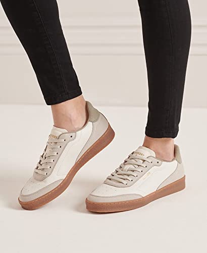 Vegan Retro Sleek Trainer Sneaker, Vintage White