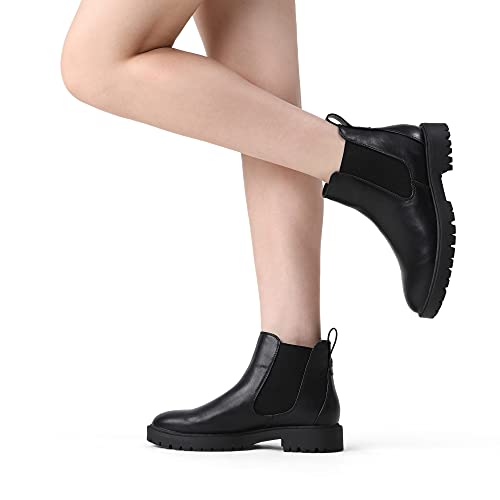 Vegan Comfy Chelsea Ankle Boots, Black