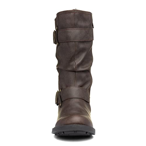 Vegan Rocket Dog Trumble Biker Boots, Brown