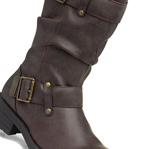 Vegan Rocket Dog Trumble Biker Boots, Brown