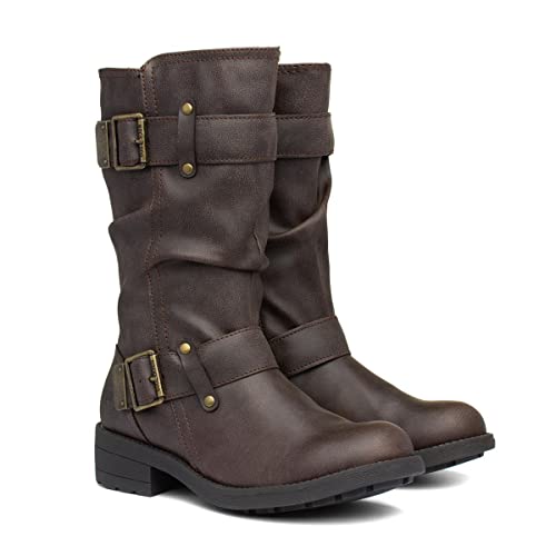 Vegan Rocket Dog Trumble Biker Boots, Brown
