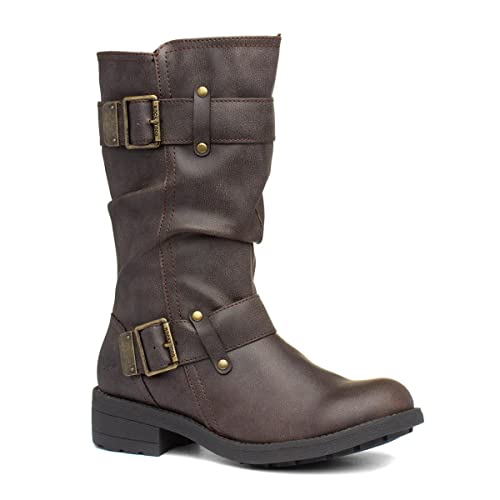 Vegan Rocket Dog Trumble Biker Boots, Brown