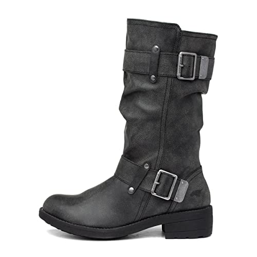 Vegan Black Rocket Dog Biker Boots, Women's