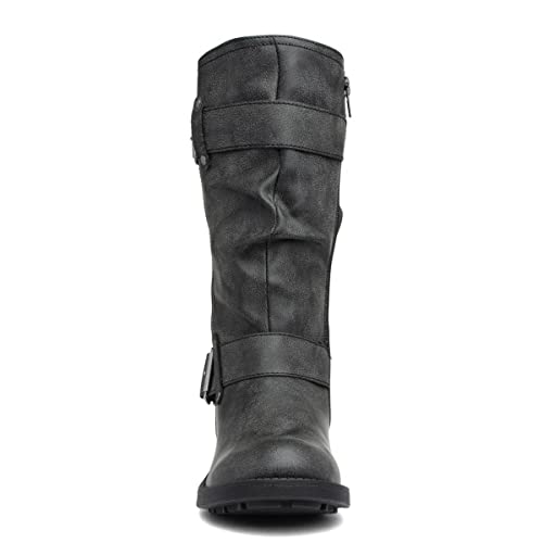 Vegan Black Rocket Dog Biker Boots, Women's