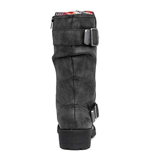 Vegan Black Rocket Dog Biker Boots, Women's