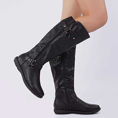 Vegan Fur-Lined Knee High Winter Boots - Size 9/7