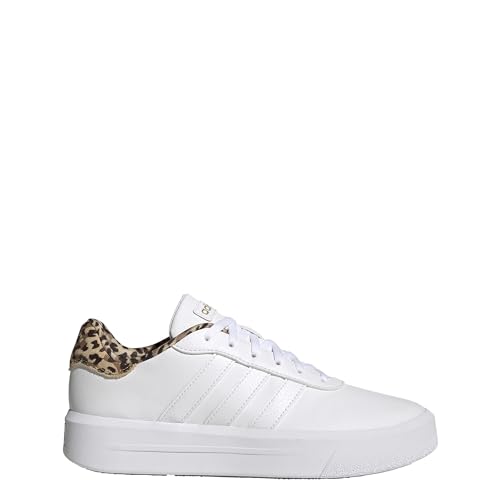Adidas Women's Court Platform Sneaker - White/Gold, UK 7