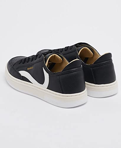 Superdry Vegan Basket OV Low Trainer Sneaker (Black/White)