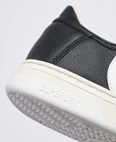 Superdry Vegan Basket OV Low Trainer Sneaker (Black/White)