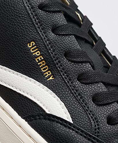Superdry Vegan Basket OV Low Trainer Sneaker (Black/White)