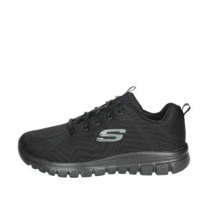 Skechers Women's Vegan Sneaker, Black Mesh, 5 UK
