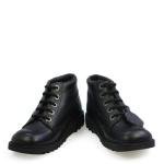 Vegan Black Kids Kickers Hi Boots (UK 6)