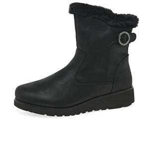 Black Vegan Wedge Winter Fashion Boot by Skechers