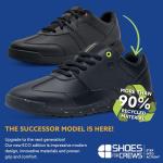 Vegan Black Men's Slip Resistant Trainers