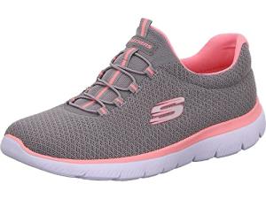 Vegan Grey Mesh Pink Trim Sneakers