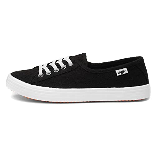 Black Eyelet Chow Sneaker for Vegan Women