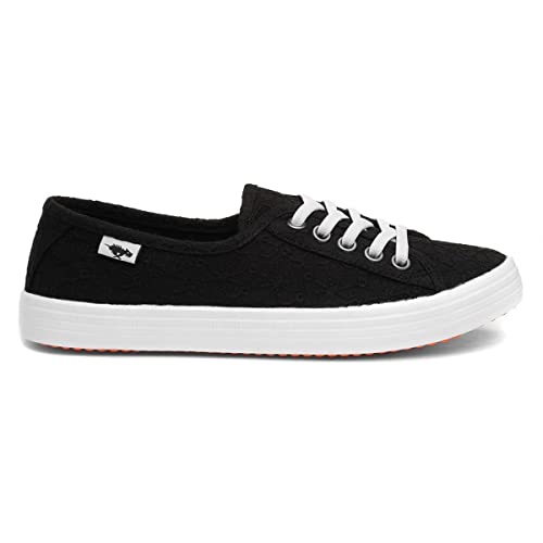 Black Eyelet Chow Sneaker for Vegan Women