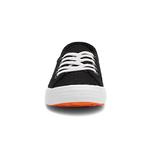 Black Eyelet Chow Sneaker for Vegan Women