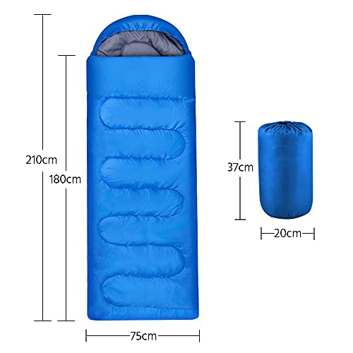 Yaheetech Lightweight Single Envelope Sleeping Bag, Blue