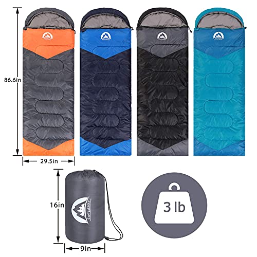 Versatile 3-Season Sleeping Bag for Camping & Hiking
