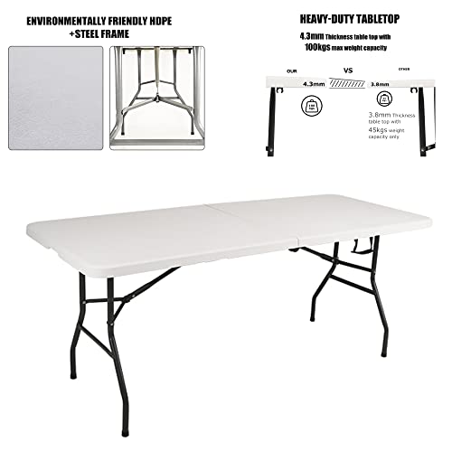 6ft Folding Table for Camping and Outdoor Events