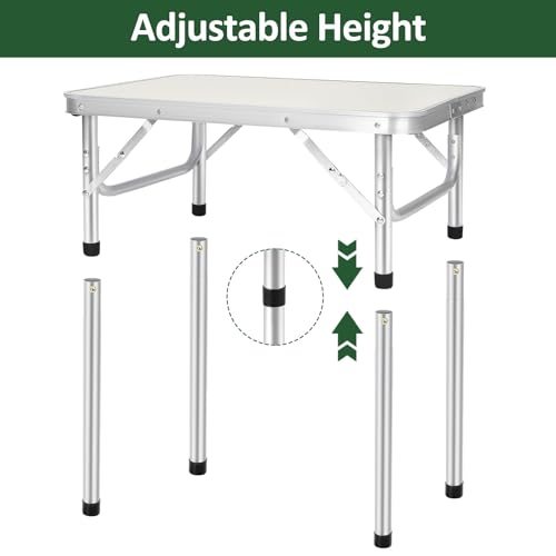 Youyijia 2FT Adjustable Folding Camping Picnic Table