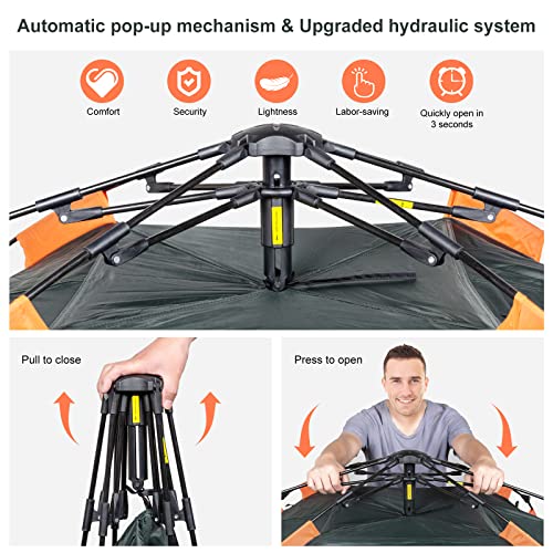 Amflip 3 Person Automatic Pop Up Camping Tent