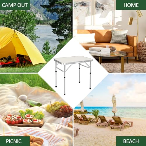 Youyijia 2FT Adjustable Folding Camping Picnic Table