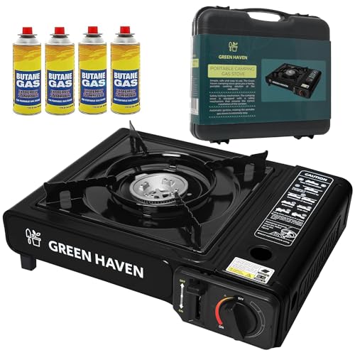 Portable Camping Stove with Case & Butane Gas