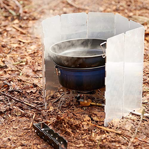 Folding Aluminum Camp Stove Windshield - Lightweight & Compact
