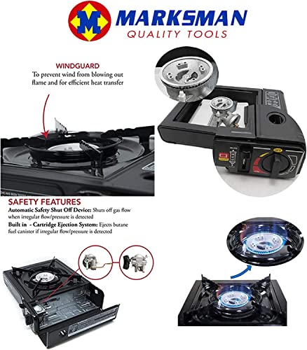 Portable Gas Cooker Stove + Butane Bottles: Camping Essential